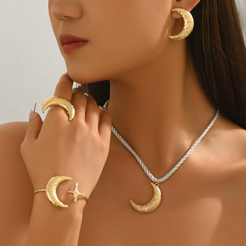 Men'S Accessories Jewelry Bracelet - Kadınlar için Geometrik Yıldız ve Ay
