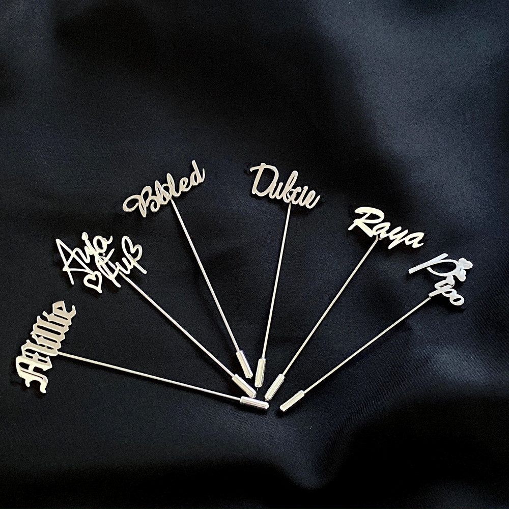 Men Accessories Name - Kişiselleştirilmiş erkek yaka Pin özel adı
