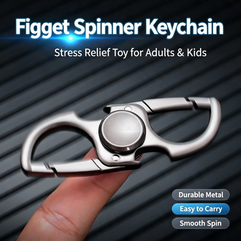 Keychain Multi Tool - Metal Fidget Spinner Karabina Çok Amaçlı