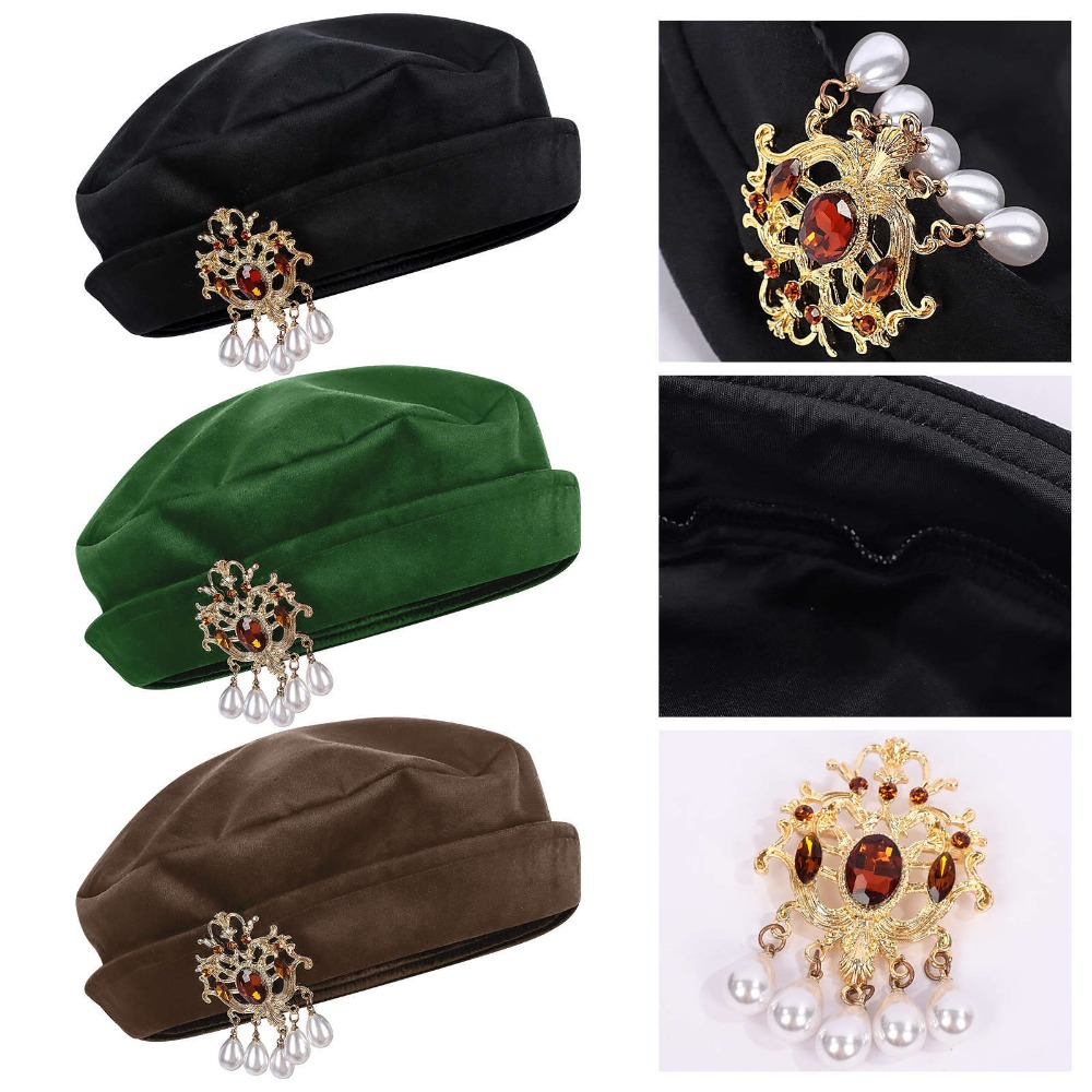 Medieval Men'S Accessories - Erkekler Ortaçağ Tudor Bere Şapka Rönesans