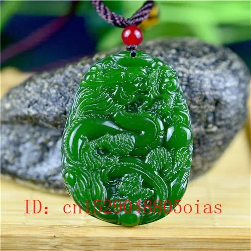 Men'S Accessories And Jewelry - Doğal yeşil çin yeşim ejderha kolye