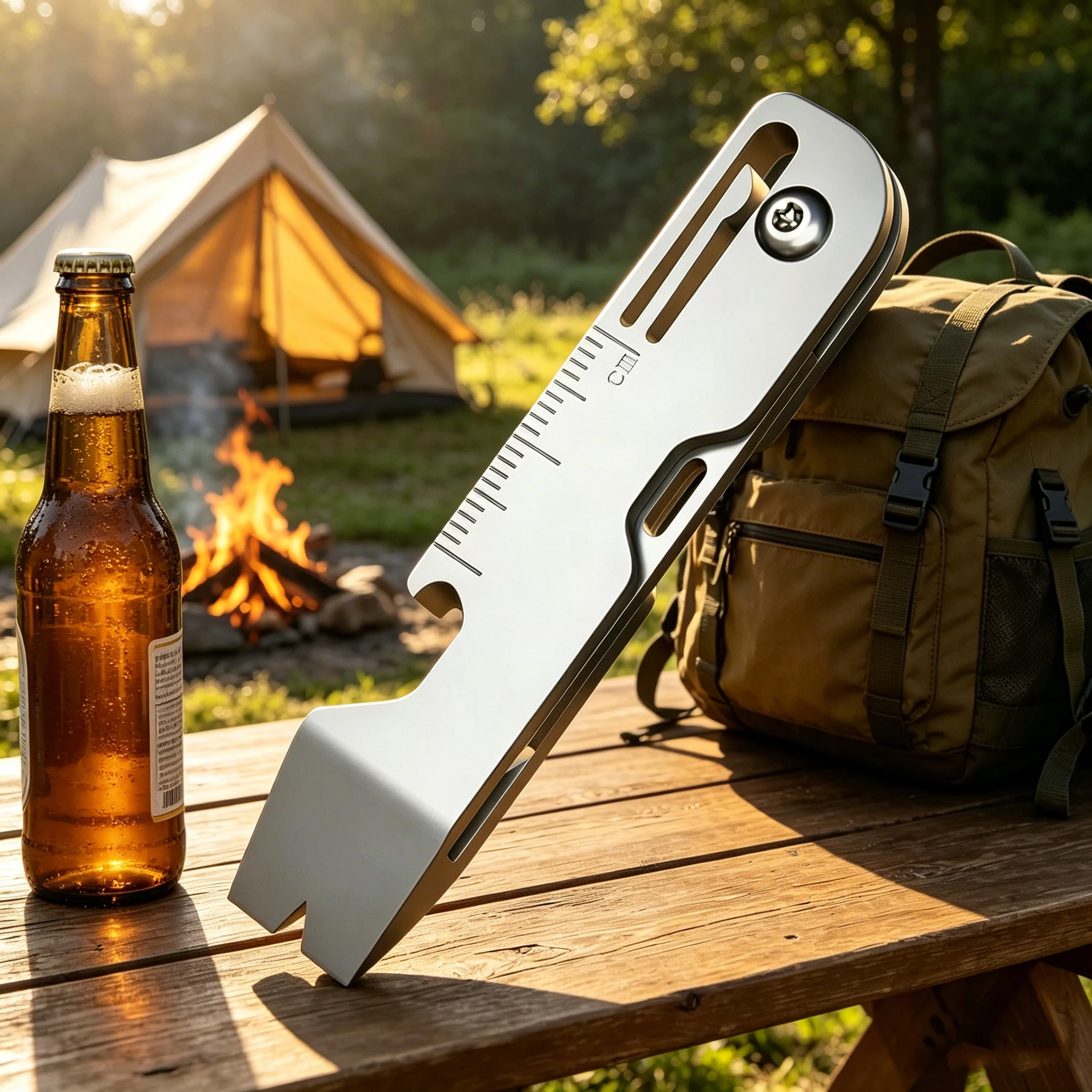 Keychain Multi Tool - Titanyum Alaşımlı Çok Fonksiyonlu Anahtarlık Katlanır