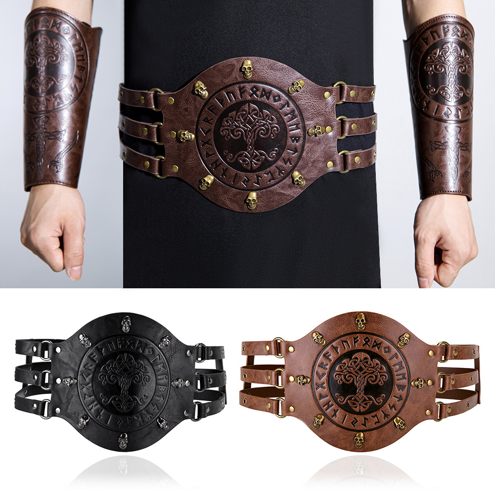 Medieval Men'S Accessories - Ortaçağ geniş korse kemeri, Viking korsan