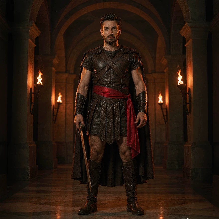 Medieval Men'S Accessories - Erkekler için Odysseus Cosplay Kostümü, Cadılar