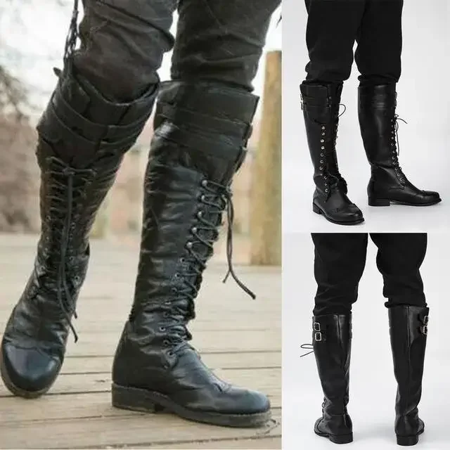 Medieval Men'S Accessories - Ortaçağ Steampunk Cosplay Botları Erkekler Kış