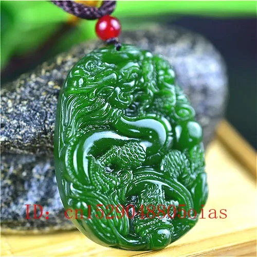 Doğal yeşil çin yeşim ejderha  - Men'S Accessories And Jewelry incelemesi ve fiyatı
