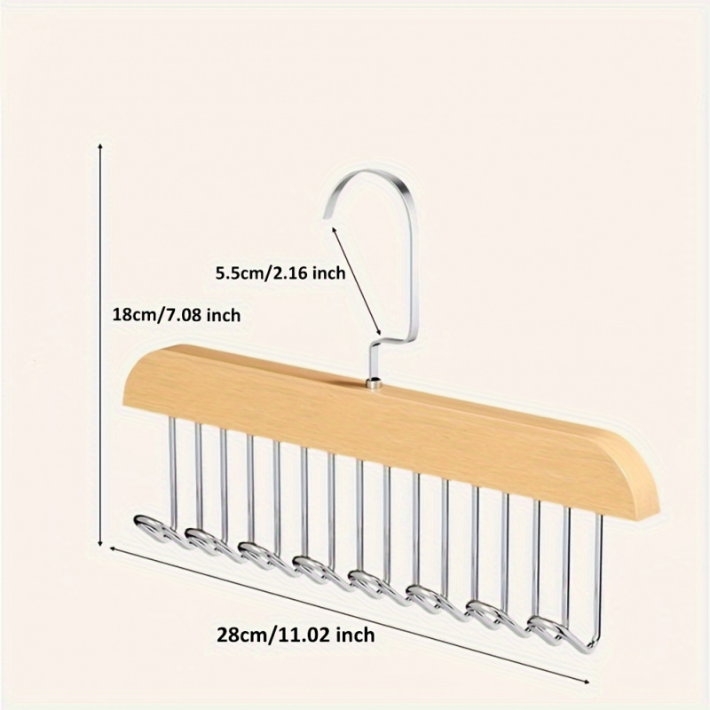 8 kanca ahşap kemer rafı depol - Men'S Accessories Organizer For Wardrobe incelemesi ve fiyatı