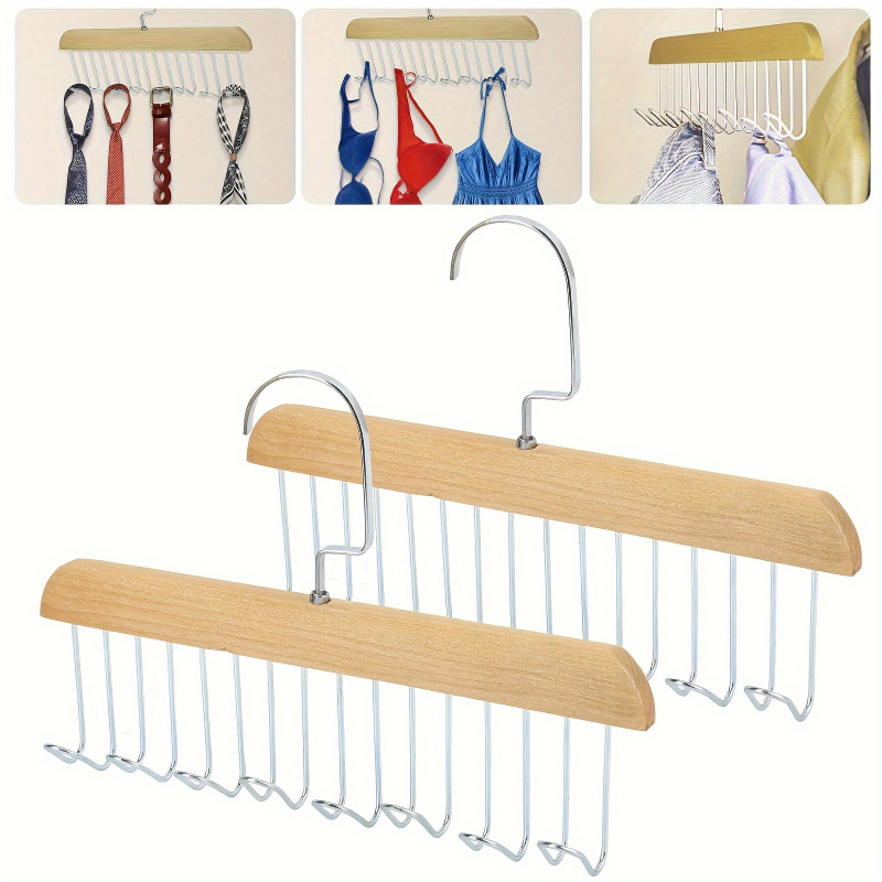 8 kanca ahşap kemer rafı depol - Men'S Accessories Organizer For Wardrobe incelemesi ve fiyatı