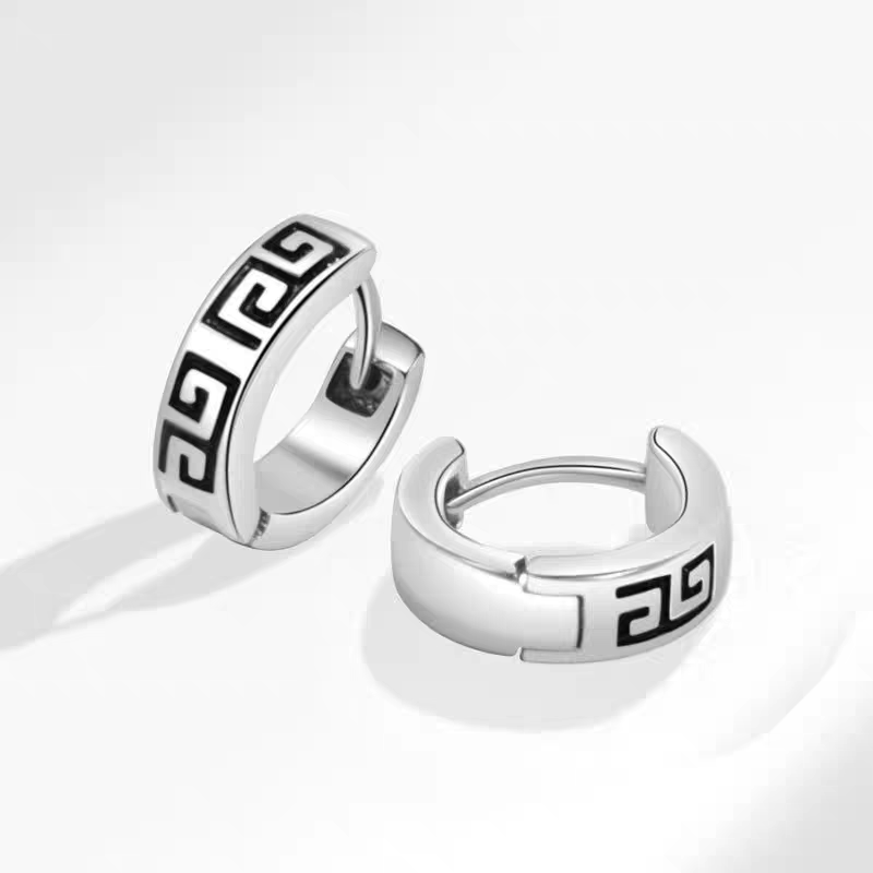 Kore Tarzı Moda Gümüş Küpeler  - Men'S Accessories High End incelemesi ve fiyatı