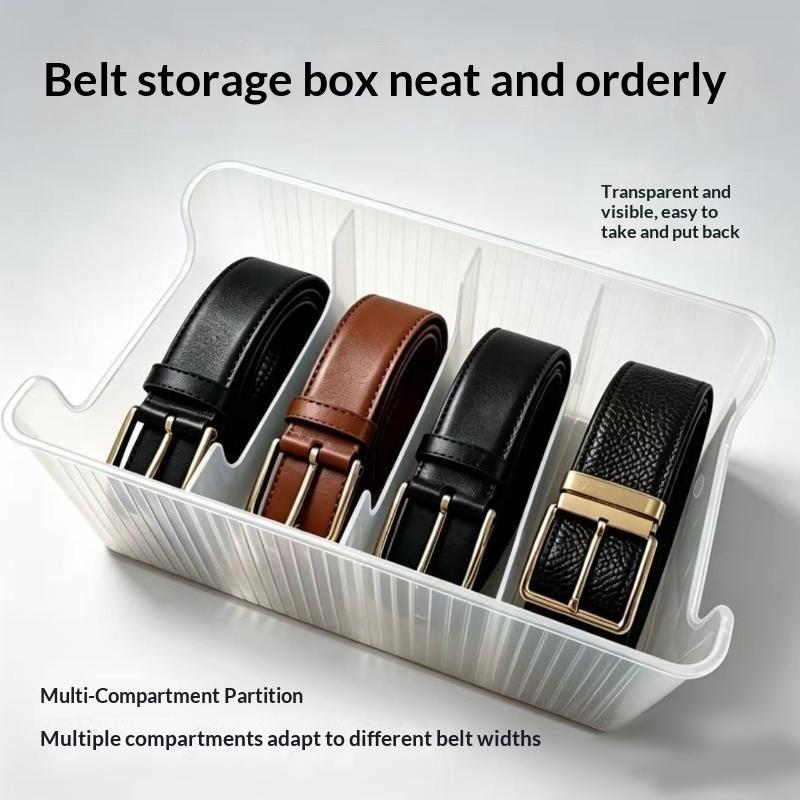 4 Bölmeli Plastik Kemer Saklam - Men'S Accessories Organizer For Wardrobe incelemesi ve fiyatı